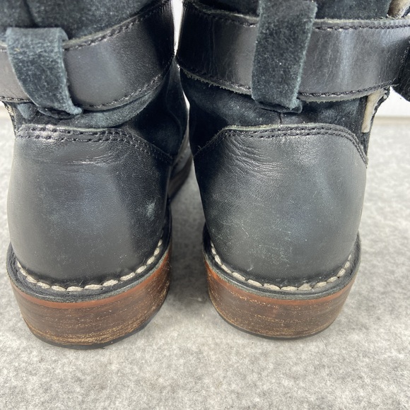 UGG Dunwich Knee High Tall Black Suede Leather Winter Riding Boot Womens Size 7 - Picture 10 of 16